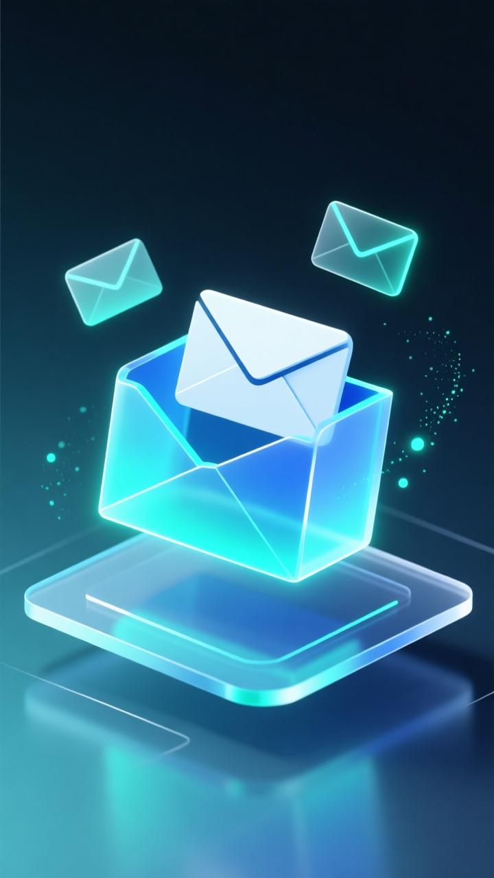Illustration of a clean temporary email inbox